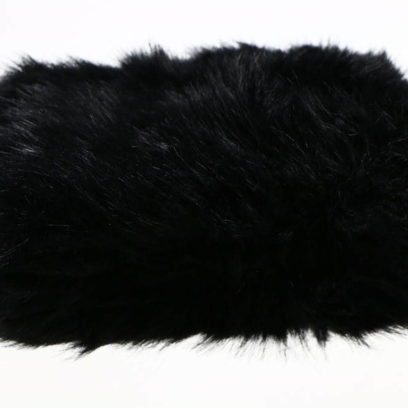 Zara Woman Black Faux Fur Cross Body Clutch Style - Picture 1 of 4